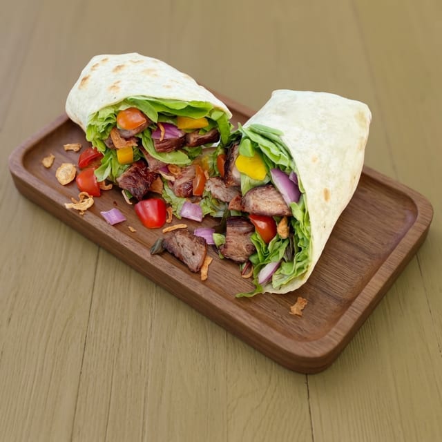 "Larb" Thai Chilli-Lime Dressing Wrap.